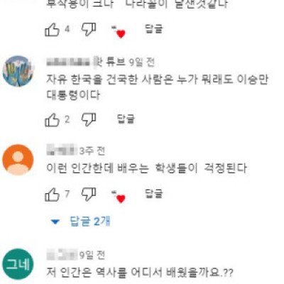 이승만을 까는 황현필 역사 선생님에게 달리는 악플들...