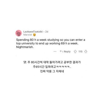 2쮝들을 비꼬는 한 외국인
